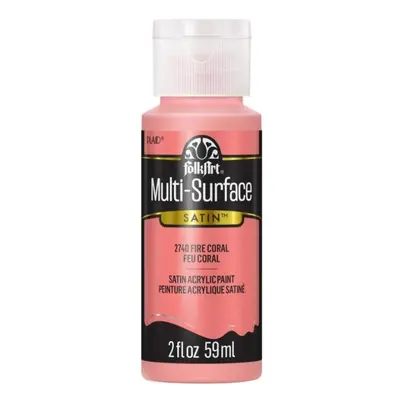 FolkArt Multi-Surface Acrylic Paint - 59 ml různé barvy Multi surface: FIRE CORAL Folkart