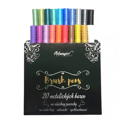 Artmagico Brush pens 20 ks metalické odstíny | 80340 Artmagico