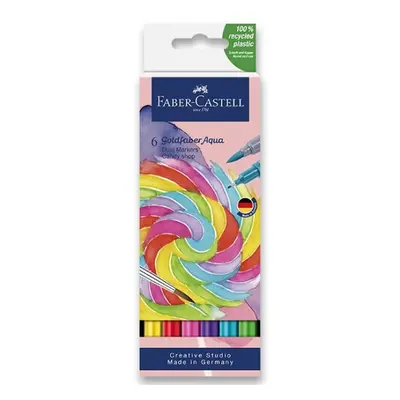 Popisovač Faber-Castell Goldfaber Aqua Dual Marker Candy shop sada, 6 barev Faber-Castell