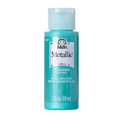 FolkArt Metallic Acrylic paint - 59 ml různé barvy Metallic color: AQUAMARINE Folkart