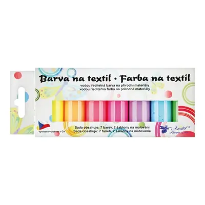 Barvy na textil světlý, sada svítící ve tmě 7 x 15 g + šablony Anděl Přerov s.r.o.