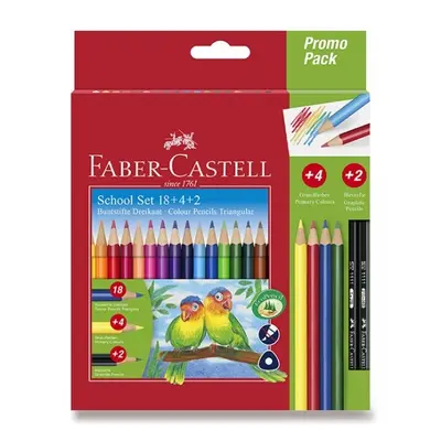 Pastelky Faber Castell trojhranné 18ks + 4ks + 2ks Faber-Castell