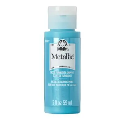 FolkArt Metallic Acrylic paint - 59 ml různé barvy Metallic color: TURQUOISE SHIMMER Folkart