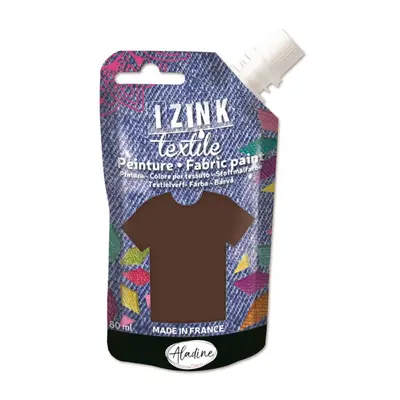 Textilní barva Aladine Izink textile 80 ml - marron hnědá Aladine