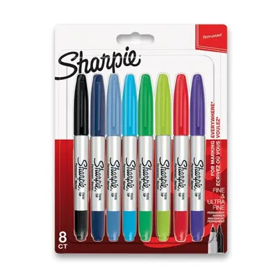 Permanentní popisovač Sharpie Twin Tip sada 8 barev Sharpie