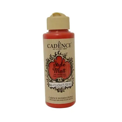 Matná akrylová barva Cadence Style Matt 120ml -fire red červená ohnivá Aladine