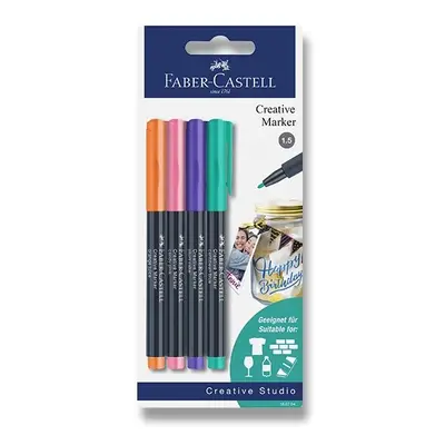 Popisovače Faber-Castell 4 ks, blistr Faber-Castell