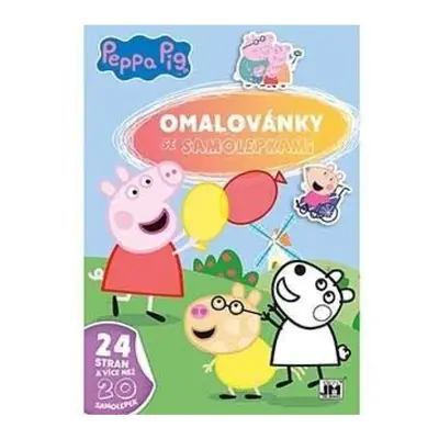 Prasátko Peppa - Omalovánky A4 se samolepkami JIRI MODELS a. s.