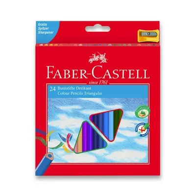 Pastelky trojboké Faber Castell ECO 24 ks + ořezávátko Faber-Castell