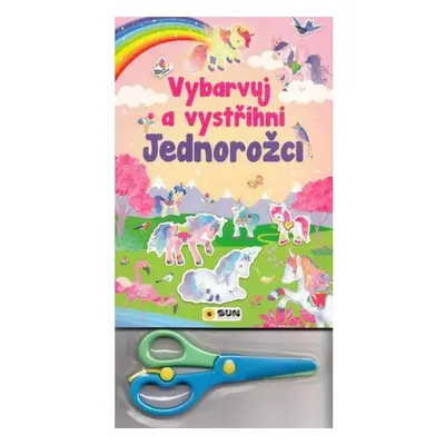 Vybarvuj a Vystřihni Jednorožci (růžová) NAKLADATELSTVÍ SUN s.r.o.