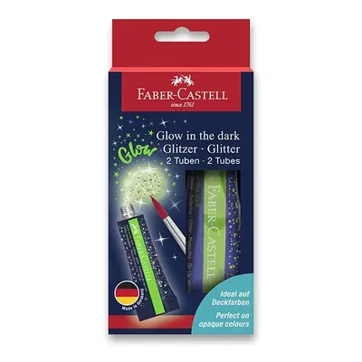 Třpytky Faber-Castell Glow in the dark 12 ml, 2 ks Faber-Castell