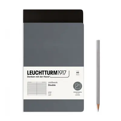 Notes Leuchtturm, A5, linkovaný (sada 2 ks) – černý Aladine