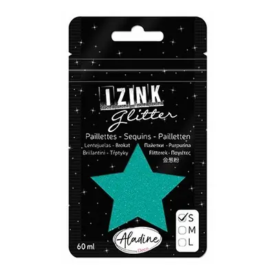 Izink Glitter, třpytky tyrkysová, 60 ml - velikost S Aladine