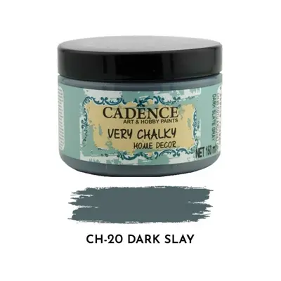 Křídová barva Cadence Very Chalky 150 ml - dark slay břidlicově šedá tmavá Aladine