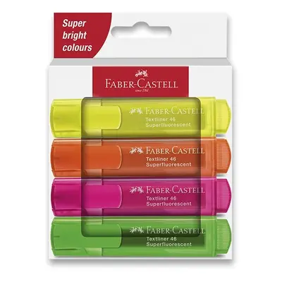 Zvýrazňovač Faber-Castell Textliner 46 Neon sada 4 ks Faber-Castell