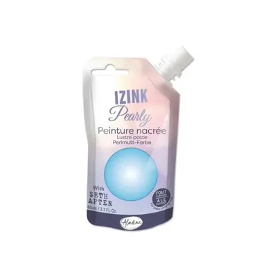 Perleťová barva Aladine Izink Pearly 80 ml - winter sky nebeská modrá Aladine