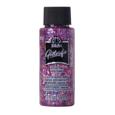 FolkArt Glitterific Acrylic Paint - Třpytivá akrylová barva 59 ml Glitterific: Hot pink Folkart