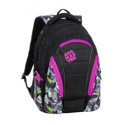 Školní batoh Bagmaster bag 9 b purple/green/black BagMaster