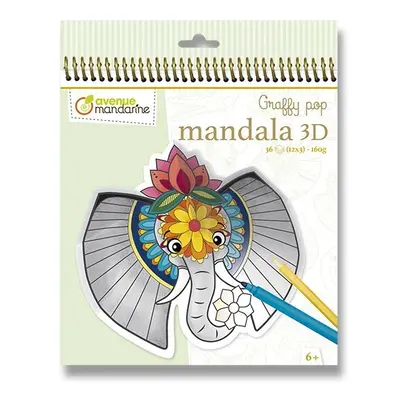 Omalovánky Avenue Mandarine Graffy Pop Mandala 3D Zvířátka savany Avenue Mandarine