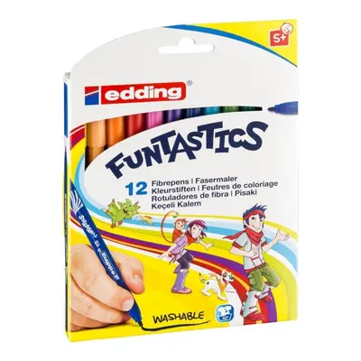 Edding Dětské fixy Funtastics 15, sada 12 barev pro větší děti VOLF kancelářské potřeby spol. s 