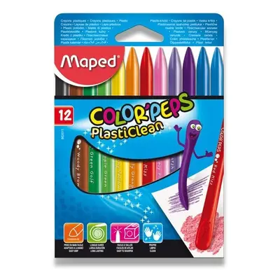 Pastelky ColorPeps Plasticlean 12 barev Maped