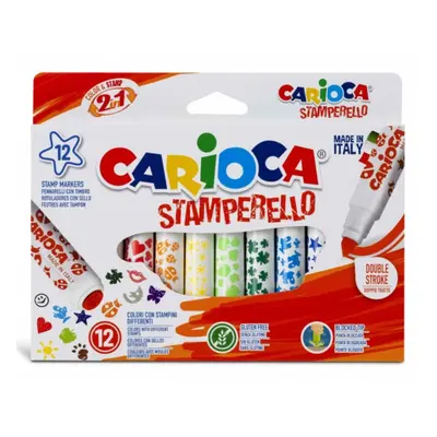 Carioca Stamperello fixy 12ks s razítky Carioca