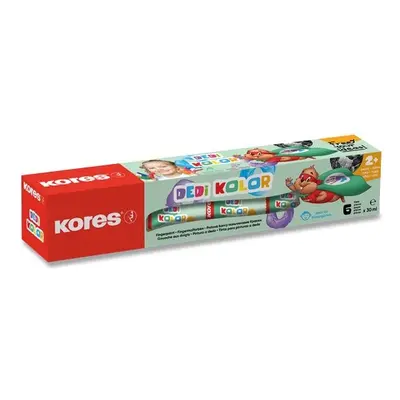 Prstové barvy Kores Dedi Kolor 6 barev, 30 ml Kores