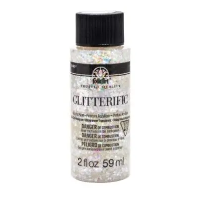 FolkArt Glitterific Acrylic Paint - Třpytivá akrylová barva 59 ml Glitterific: Clear Hologram Fo