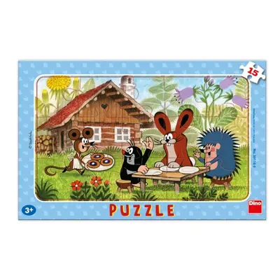 Puzzle Krtek na návštěvě 15 dílků deskové DINO