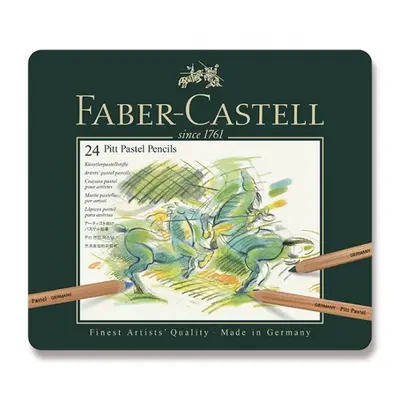 Umělecké pastely Faber-Castell Pitt Pastel plechová krabička, 24 barev Faber-Castell