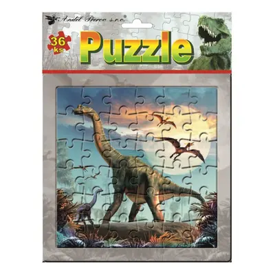 Puzzle 20 x 20 cm, 36 dílků, Brachiosaurus Anděl Přerov s.r.o.