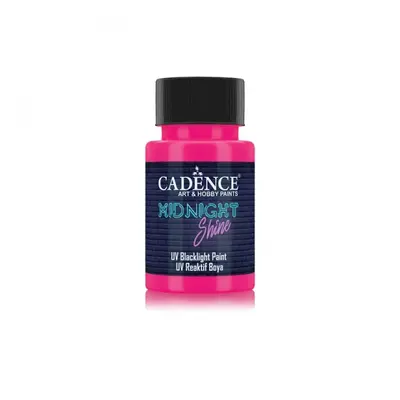 Svítící UV barva na textil Cadence Midnight Shine, 50 ml - magenta, magenta Aladine