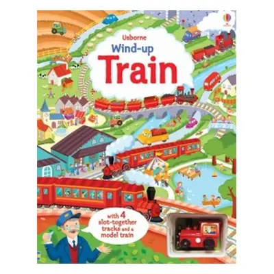 Wind-up train book with slot-together tracks Usborne Publishing