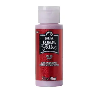 FolkArt Extreme Glitter 58 ml Barva: RED Folkart