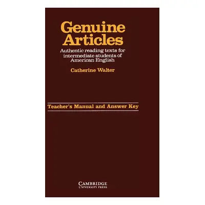 Genuine Articles Teacher´s Manual and Answer Key Cambridge University Press