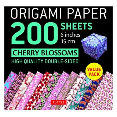 Origami Paper 200 sheets Cherry Blossoms 6 inch (15 cm) : High-Quality Origami Sheets Printed wi