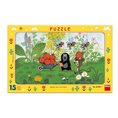 Puzzle Krtek na výletě 15 dílků deskové DINO