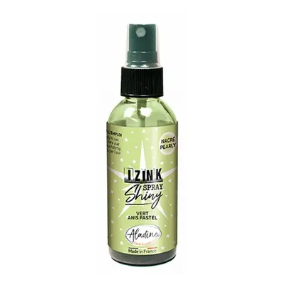 Perleťový inkoust ve spreji Aladine Izink Spray Shiny 80 ml - vert d´eau anýzová zelená Aladine