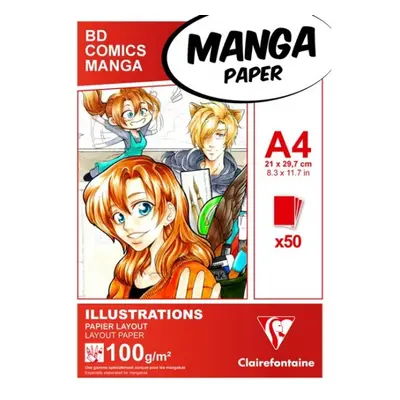 Blok Clairefontaine Manga Illustrations A4, 50 listů, 100g Clairefontaine