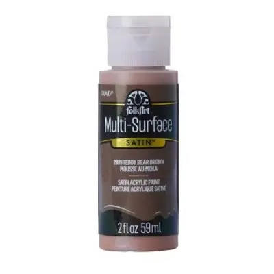 FolkArt Multi-Surface Acrylic Paint - 59 ml různé barvy Multi surface: TEDDY BEAR BROWN Folkart