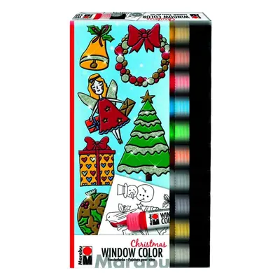 Marabu Sada slupovacích barev KiDS Christmas Window Color 10 x 25 ml Pražská obchodní společnost