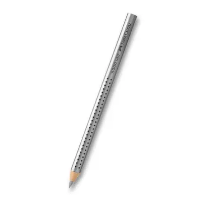 Pastelka trojboká Faber Castell JUMBO GRIP Metallic stříbrná Faber-Castell