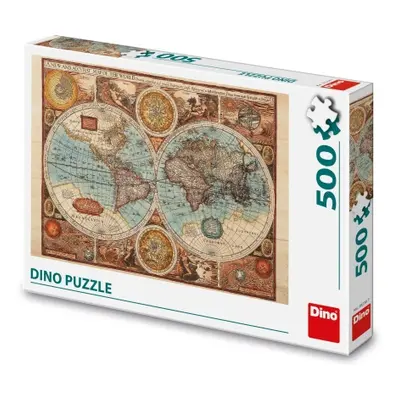 Puzzle Mapa světa z roku 1626 500 dílků DINO