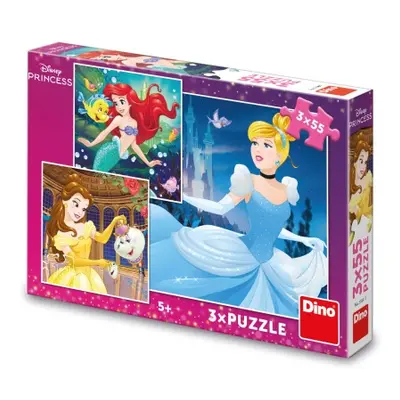 Puzzle Veselé princezny 3x55 dílků DINO