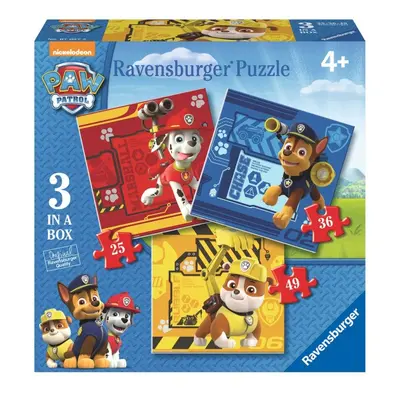 Tlapková Patrola: Rubble, Marshall a Chase; 25/36/49 dílků Ravensburger