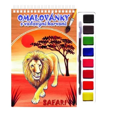 Safari - Omalovánky s vodovými barvami Ing. Monika Zralá - Nakladatelství Akim T.M.