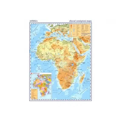 Afrika - fyzická mapa, fm A3 Kartografie