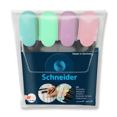 Zvýrazňovač Job Pastel souprava 4 ks Schneider