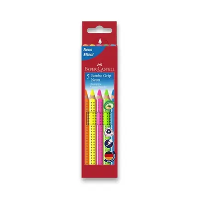 Pastelky Faber Castell Jumbo Grip Neon 5ks Faber-Castell