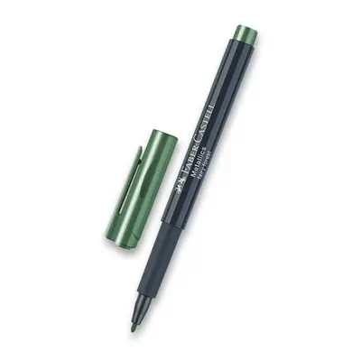 Popisovač metalický zelená Faber-Castell